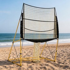 Volleyball Training Equipment Net, Adjustable Volleyball Practice Net Station