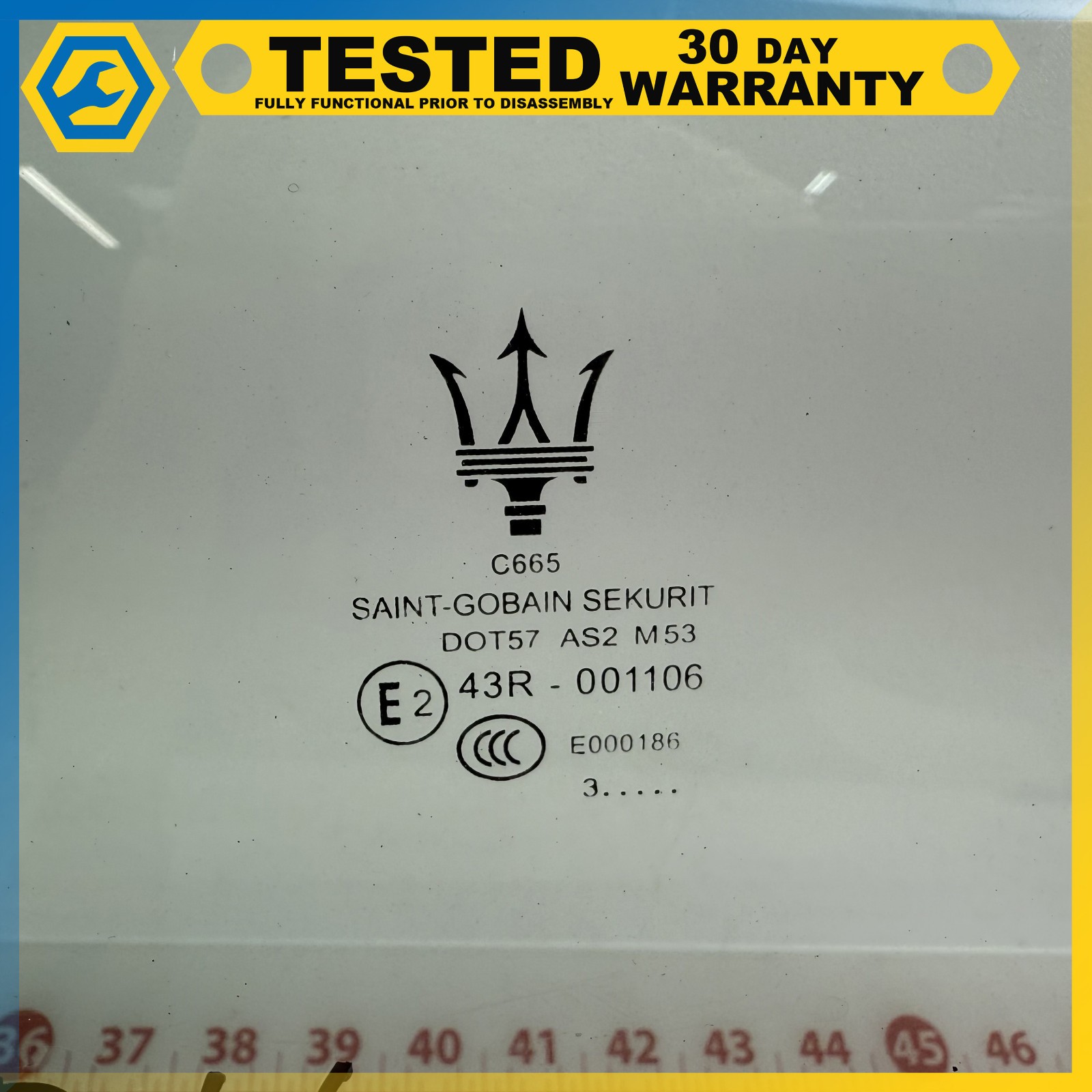 Maserati Ghibli 2014-2017 REAR+RIGHT Door glass