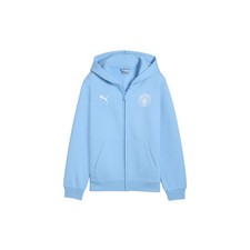 PUMA Manchester City F.C. Ftbl Essentials Full Zip Hooded Jacket Youth Boys Size