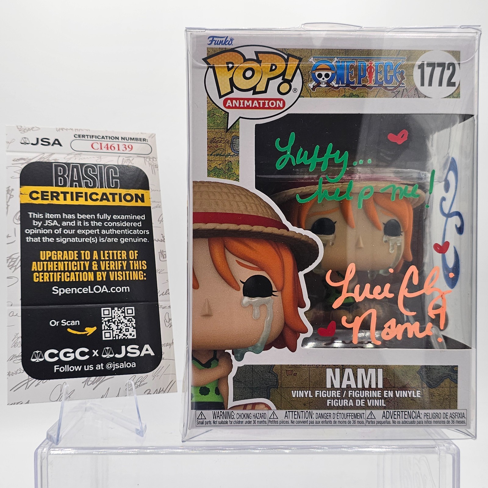 Funko Pop! Vinyl: One Piece - Nami #1772 SIGNED/QUOTED By: Luci Christian (JSA)