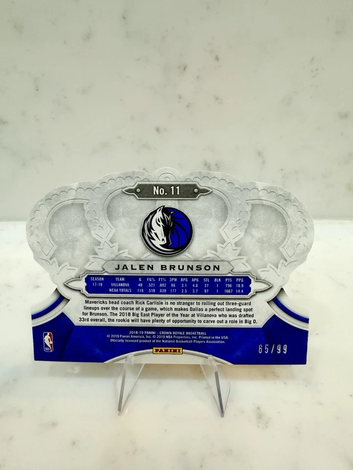 2018-19 Panini Crown Royale - Jalen Brunson #11 Crystal /99 (RC) - Image 2 of 2