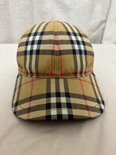 Burberry Baseball Cap Plaid Pattern Men Hat Accessory Original Collection
