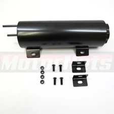 3" x 9" Radiator Coolant Catch Puke Tank Overflow Reservoir 32oz Black Stainless