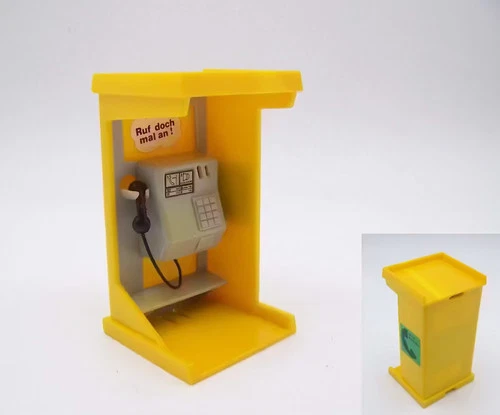 Playmobil (R5229) La POSTE - Yellow Phone Booth 3231 Vintage (Faulty)