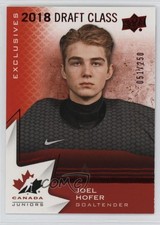 2020 Team Canada Juniors 2018 Draft Class Exclusives 51/250 Joel Hofer #93 11jd