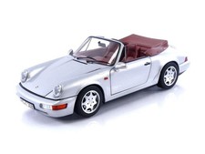 Norev Porsche 911 Carrera 2 Cabriolet 90 Silver 1/18 Scale 187330_