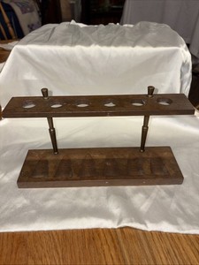 Swank Genuine Walnut  6 Pipe holder  Made In Japan