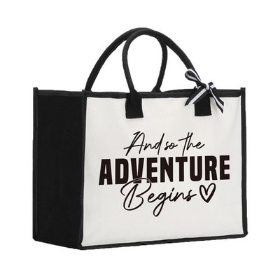 And So The Adventure Begins Tote Bag, Retirement One Size, 