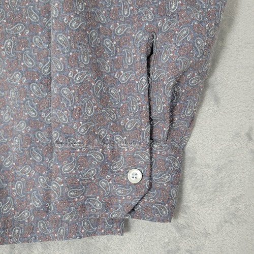 JT Beckett Shirt Mens Size M Paisley Long Sleeve USA Made Vintage Preppy Classic - Picture 3 of 16