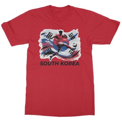 South Korea Inspired Flag Graphic - World Sports Fans Unisex T-Shirt