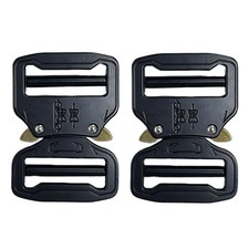 VAANNQOUU Metal Buckle Dual Adjustable No-Sew Tactical Heavy Duty Belt Buckle
