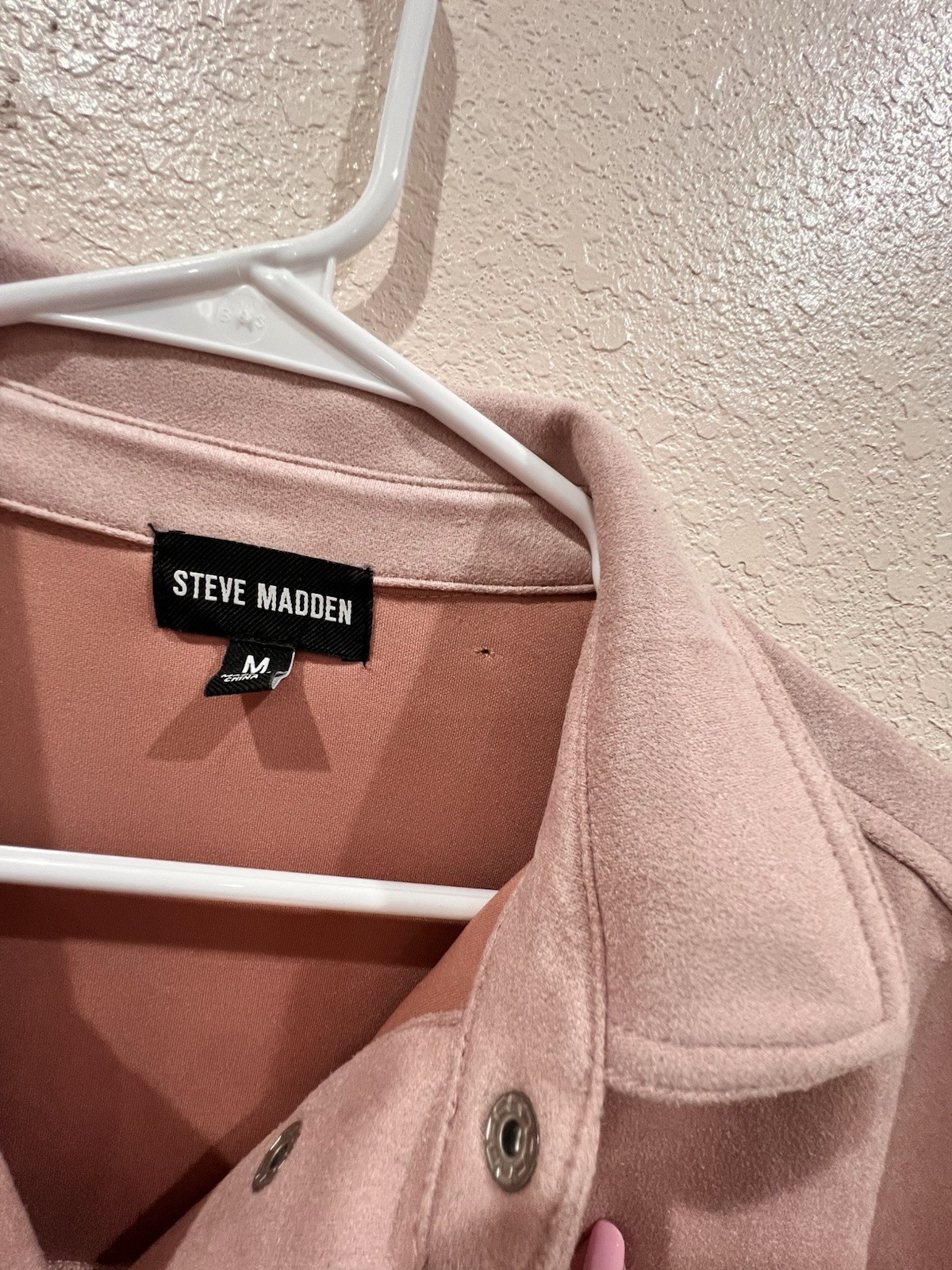 STEVE MADDEN Pink Snap Button Collared Jacket Poc… - image 4