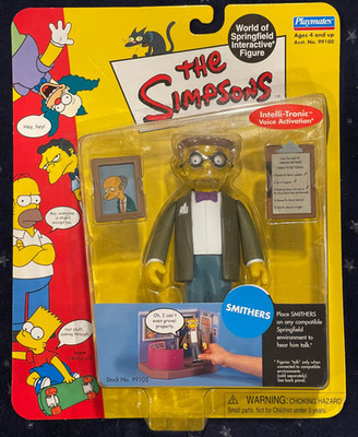 VINTAGE PLAYMATES The Simpsons INTELLI-TRONIC WAYLON SMITHERS Action Figure MOC