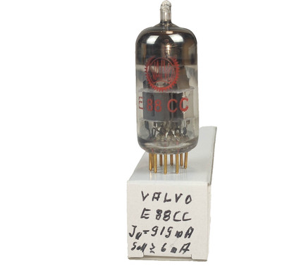 VALVO-Doppeltriode E88CC, Red Label, neuwertig , topp Emission.