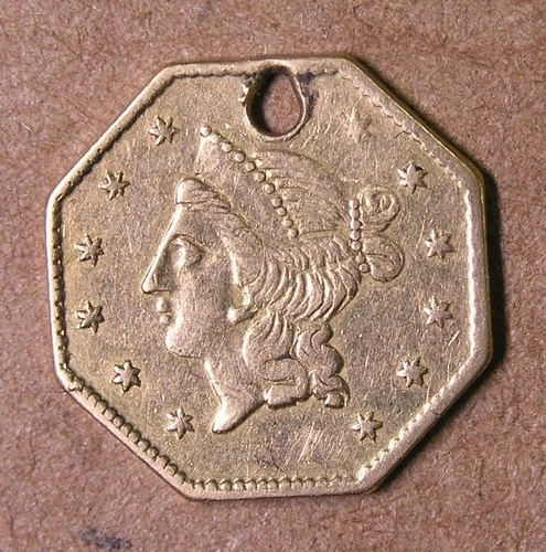 1855 California Fractional Gold — photo from the most recent tracked eBay sale