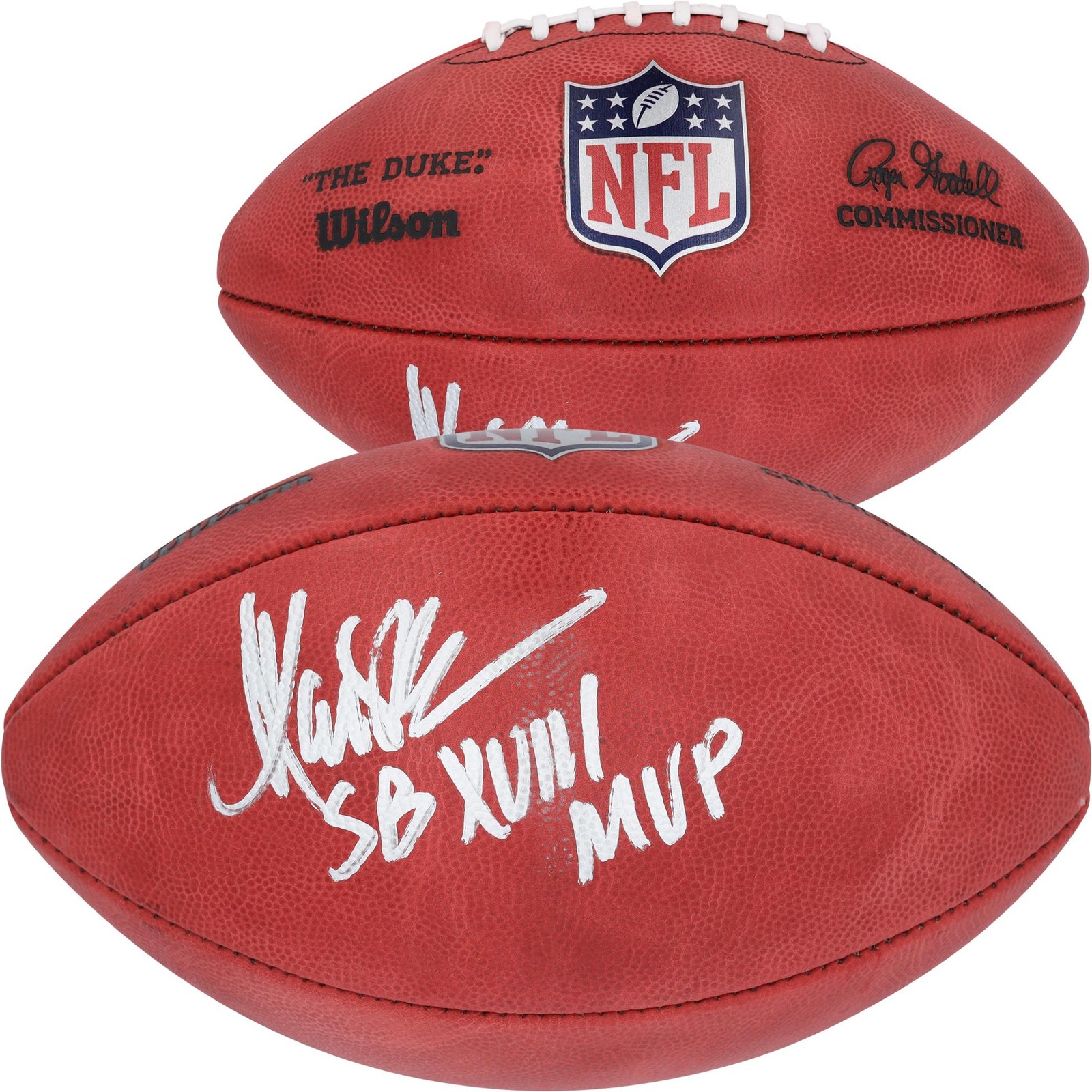 Marcus Allen Autographed Signed Los Angeles Raiders Duke Color Football w/SB XVIII MVP Insc 