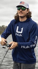 Huk Icon Pullover Hoodie Men's MED NAVY Long Sleeve