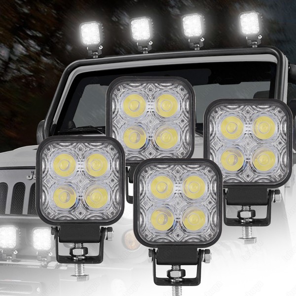 4Er 12W Led Arbeitsscheinwerfer Auto Suv Lkw 12/24V Lichtbalken Offroad Lightbar-image