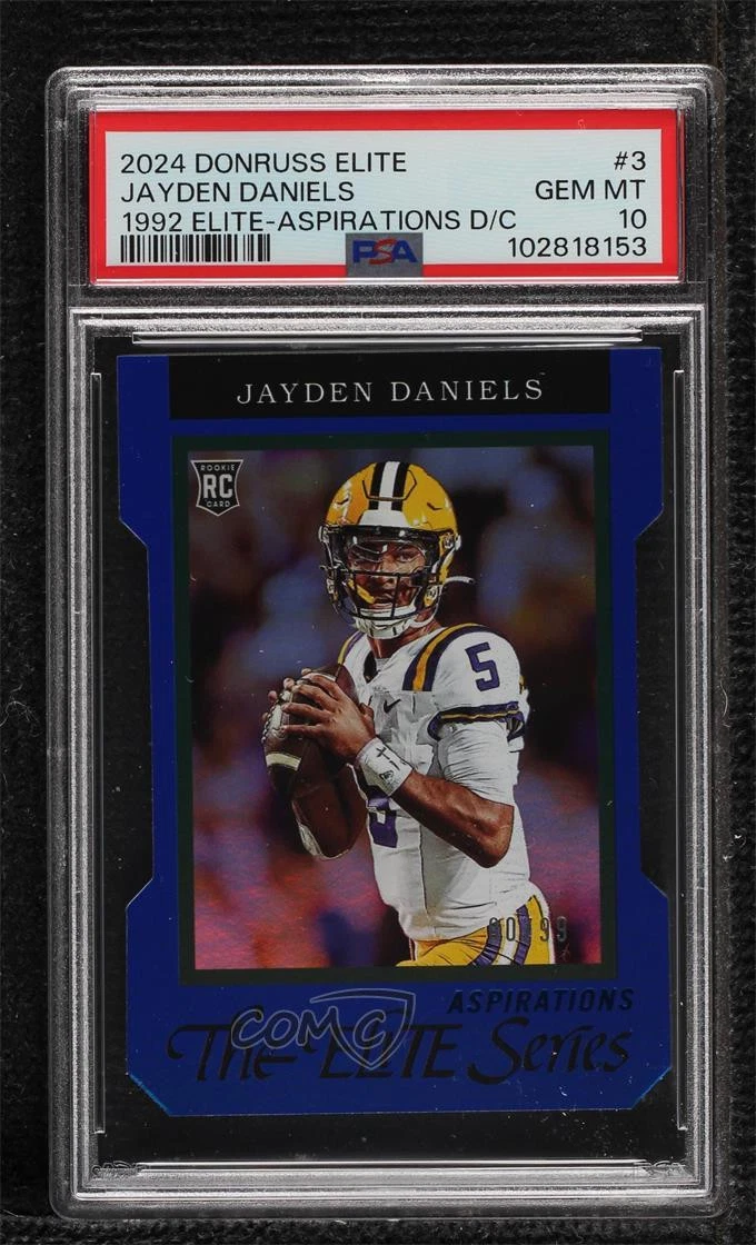 Jayden Daniels Panini Donruss Elite 1992 Elite #3 Aspirations Die-Cut