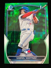 2023 Bowman Chrome Sapphire GABRIEL MARTINEZ 1st Rookie GREEN REFRACTOR #/60 RC