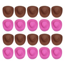 20 Pcs Western Hat Mini Cowboy Toys Tiny Decorations