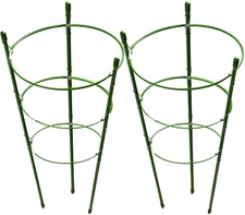 2 Pack Tomato Cages 17.7" Rust Resistant Plant Supports for Climbing Plants