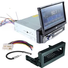 Dual 7" Flip-Up Screen CD/DVD AM/FM Car Stereo for For 1995-2002 C/K Sierra 1500