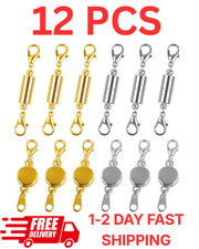 Phinus 12 Pcs Magnetic Necklace Clasps and Closures Magnetic Clasps for Neckl...