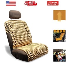 Beaded Seat Cover Full Car Massage Cool 2-Pack Natrual Color Comfort Cushion ...
