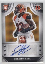 2014 Panini Crown Royale Rookie Signatures Gold Plaid 13/25 Jeremy Hill Auto 0af