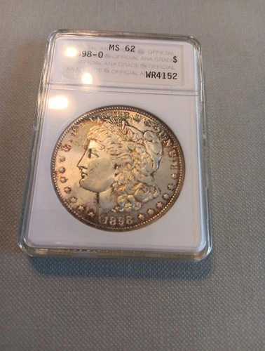 1898-O Morgan Silver Dollar ANACS MS-62 Old Soap Box
