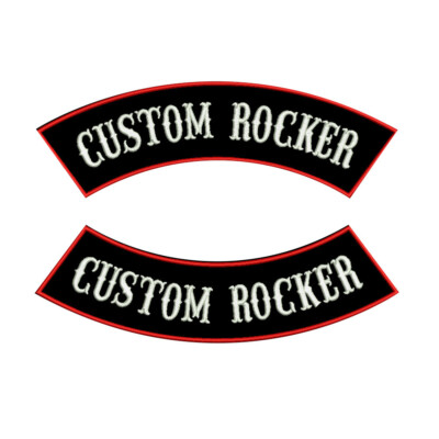 Custom Rocker Back Patch Embroidered MC Biker Club Name Patch