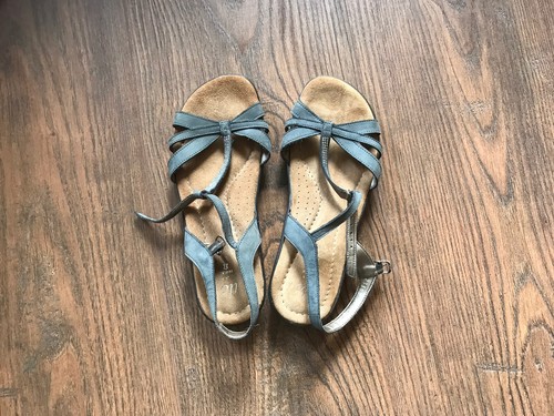 tlc leather sandals grey size 39 in excellent used condition - Picture 2 of 7
