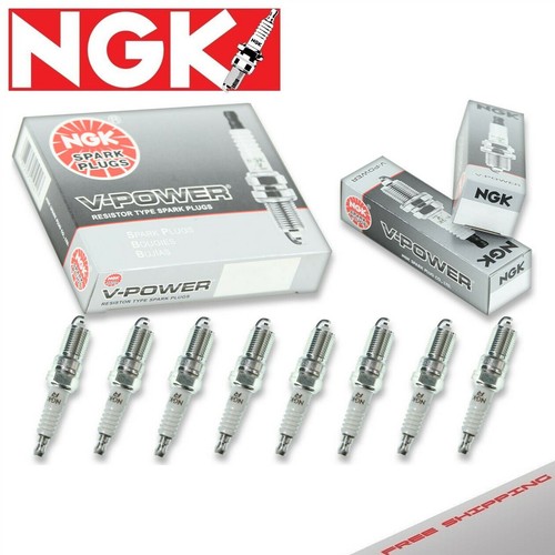 8 x Spark Plugs NGK V-Power 1989-1996 Ford Bronco 5.0L V8 Kit Set Tune Up - Picture 1 of 6