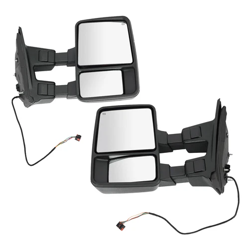 Tow Mirror  Telescoping Heated Smoked Signal Pair for Ford 2008-16