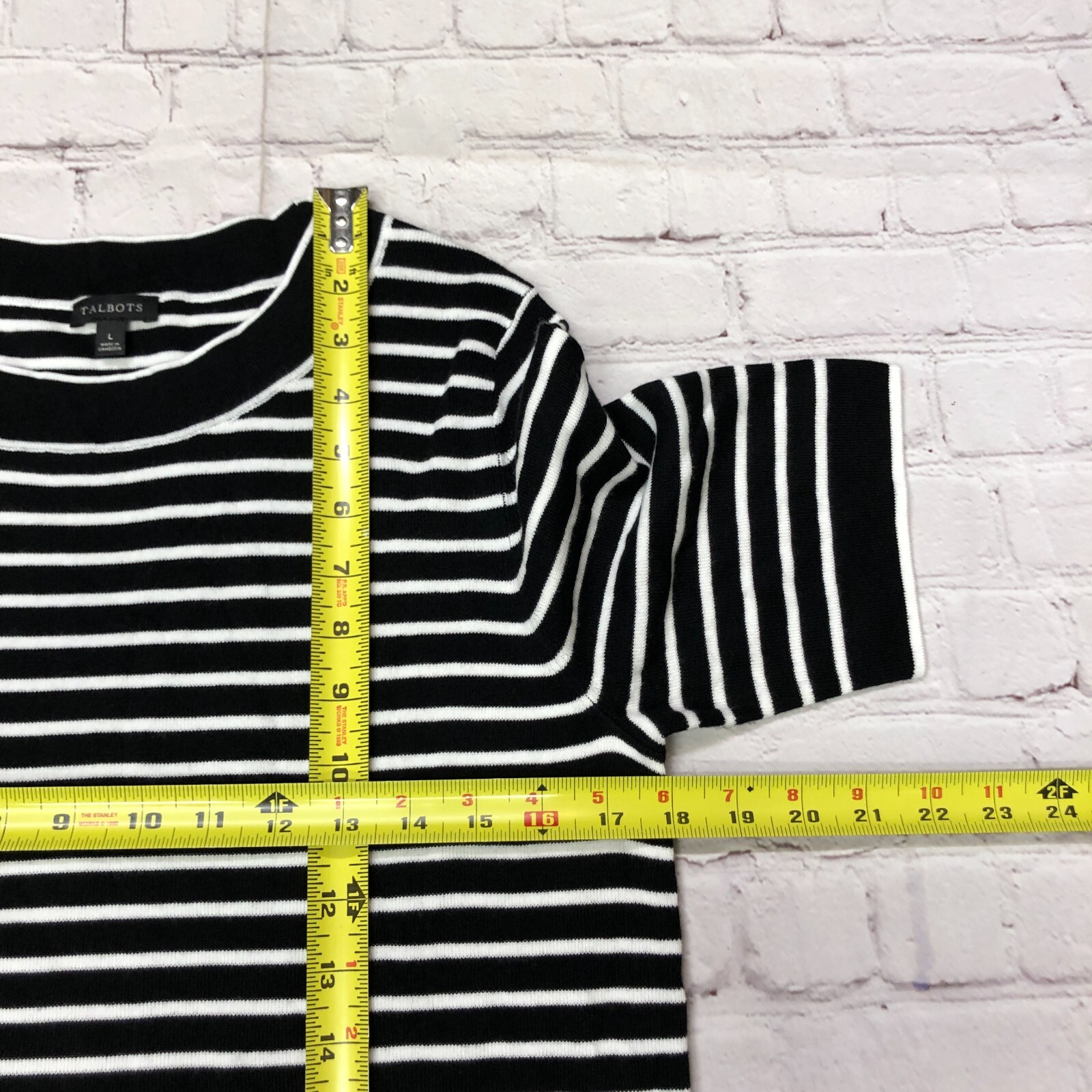 Talbots Women Short Sleeve Stretch Knit Top Shirt… - image 4