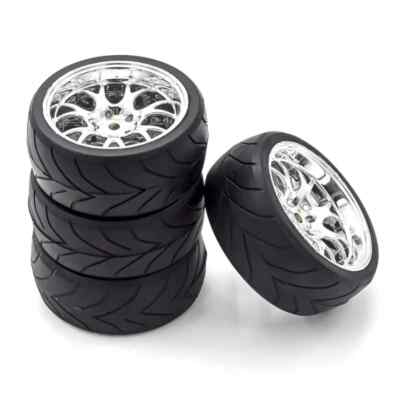 1/10On Road Tires & Wheels Rims 12mm Hex Hub for Redcat HPI Tamiya HSP Exceed RC