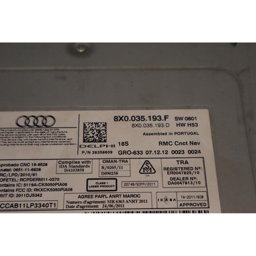 RADIO PARA AUDI A1 (10-15) 8X 1.6 TDI (66KW) BER. 5P/D/1598CC 2010 - Imagen 3 de 9