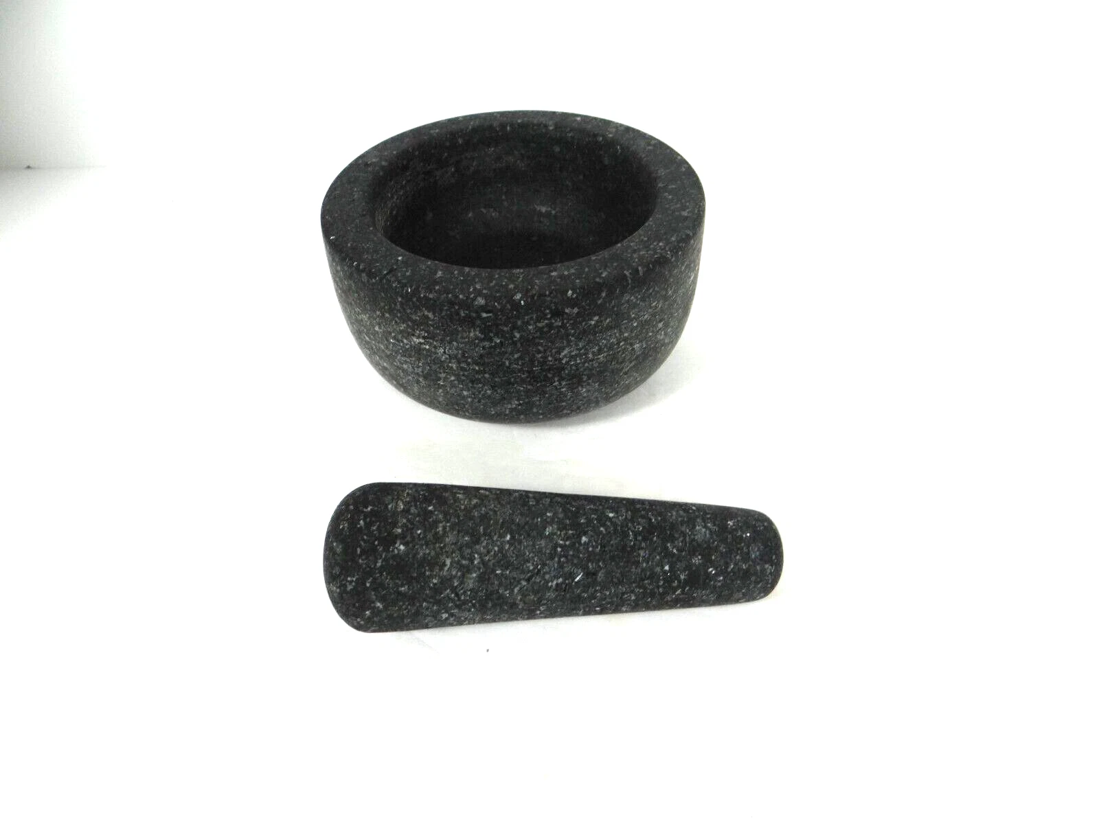 Fresco Mortar & Pestle Black Gray Granite Herbs Spices