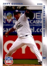 2008 Inland Empire 66ers Grandstand 10 Javy Guerra Denton Texas TX Baseball Card