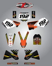 Custom graphics for KTM 125 SX 1998 - 2000 FACTORY STYLE full sticker kit