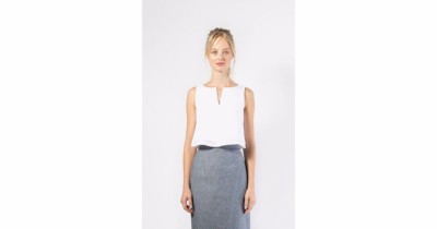 Apiece Apart Apolla Bi-Layer Crop Top Size 6 
