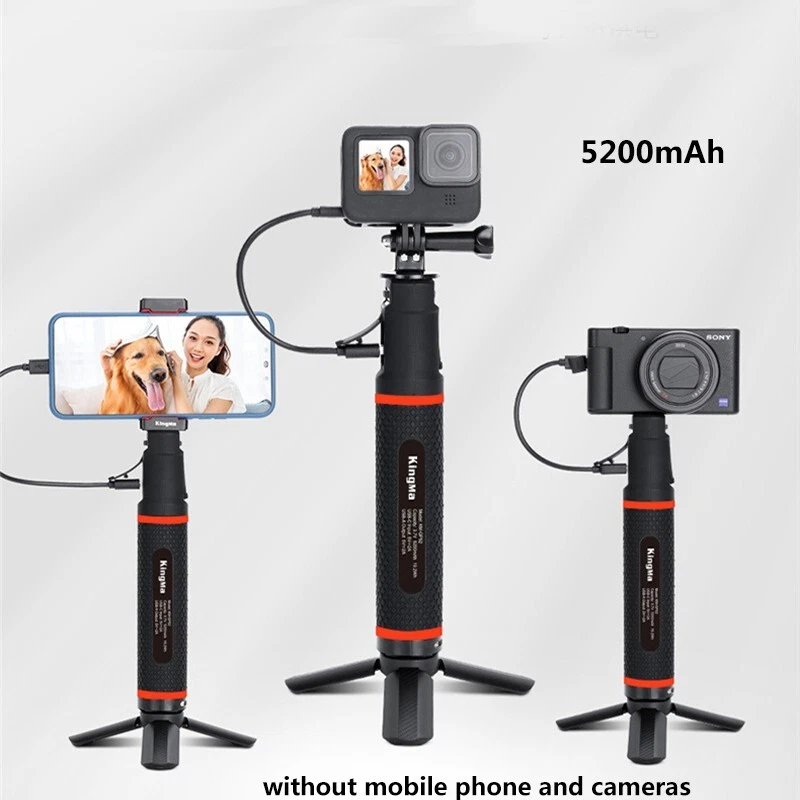 5200/10000mAh Hand Grips Power Bank Mini Tripod Selfie Stands for Gopro Cameras - Image 4 of 4