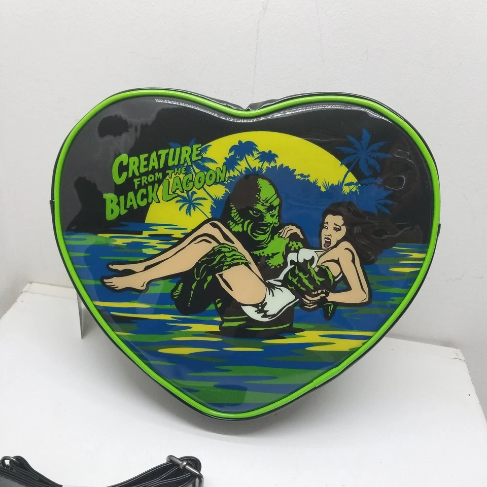 Rock Rebel Creature from the Black Lagoon Crossbody Heart Shaped Shoulder Bag - Image 4 of 4