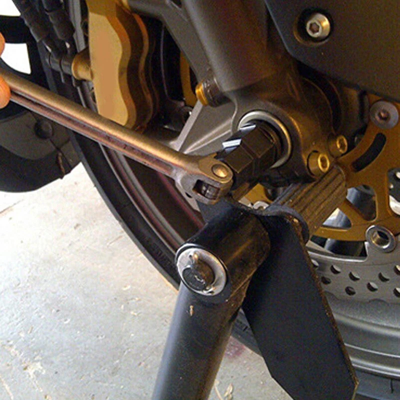 Motorcycle Front Wheel 17/19 22 24mm Axle Hex Spindle Driver Removal Tool Wrench Foto 2 de 4