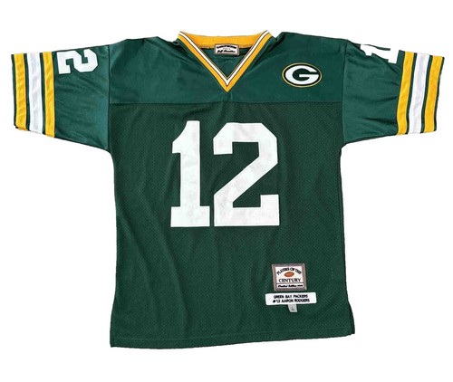 AARon Rodgers #12 Packers 1929 Throwback Jersey Men M Navy By