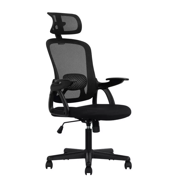 Mainstays Ergonomic Office Chair with Adjustable Headrest Black