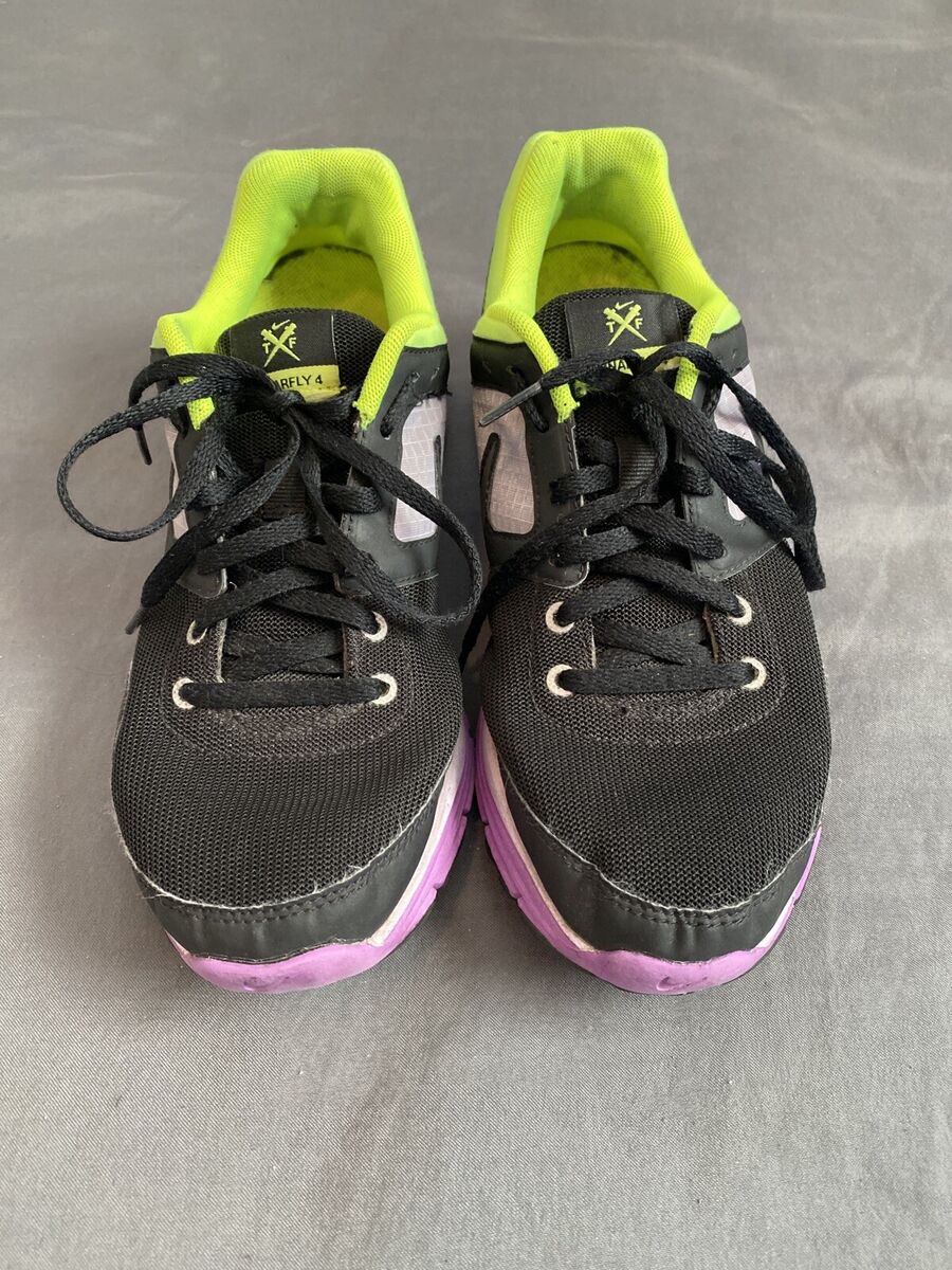 4 Women&#039;s Sneakers Shoes Black Purple Yellow size 9 |