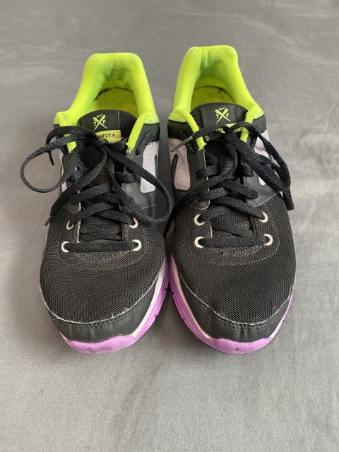 Nike Lunarfly 4 Women's Running Sneakers Shoes Black Purple Yellow size 9 | eBay