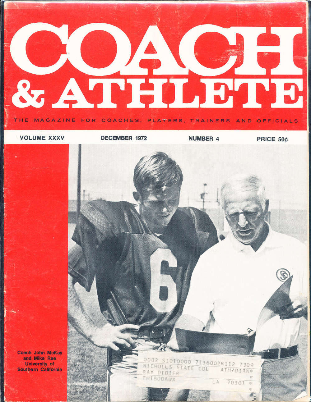 1968 Coach & Athlete John McKay Mike Rae USC program | eBay